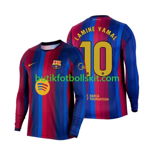 FC Barcelona Lamine Yamal 10 Män Hemma Matchtröja 2026/27 Långärmad