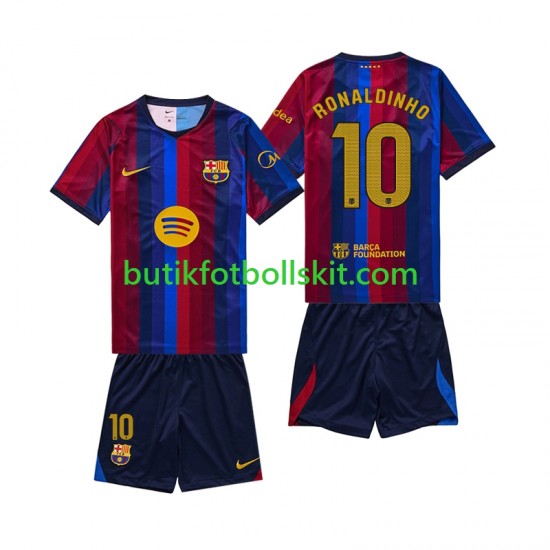 FC Barcelona RONALDINHO 10 Barn Hemma Matchtröja 2026/27 Kortärmad