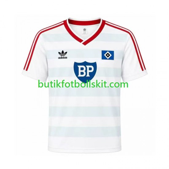 Hamburger SV 1986 Retro Män Borta Matchtröja Kortärmad