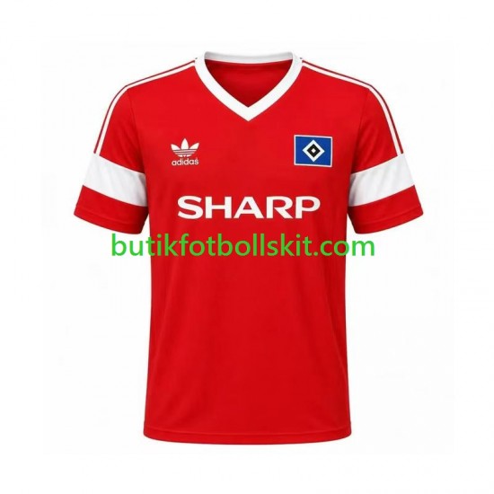 Hamburger SV 1988 Retro Män Borta Matchtröja Kortärmad