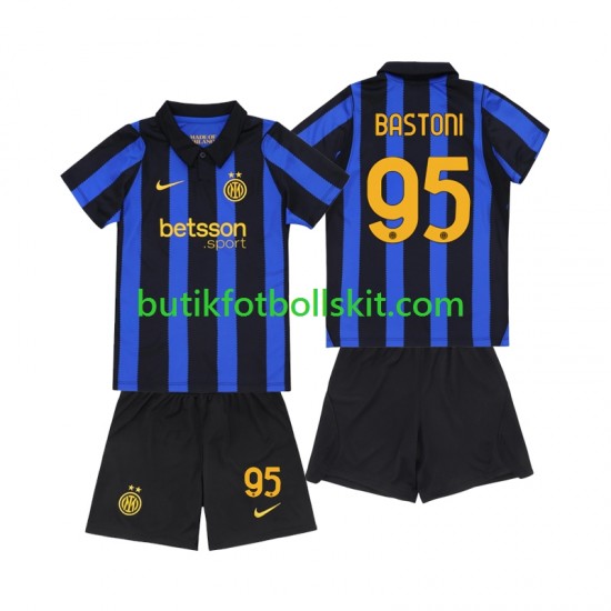 Inter Milan Alessandro Bastoni 95 Barn Hemma Matchtröja 2026/27 Kortärmad