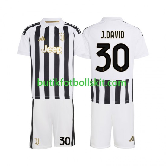 Juventus Jonathan David 30 Barn Hemma Matchtröja 2026/27 Kortärmad
