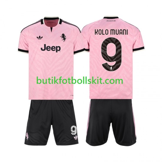 Juventus Randal Kolo Muani 9 Barn Borta Matchtröja 2026/27 Kortärmad