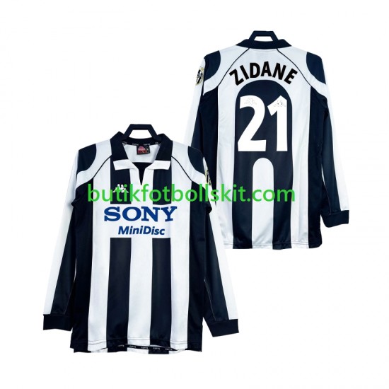 Juventus ZIDANE 21 1997 Retro Män Hemma Matchtröja 1998 Långärmad