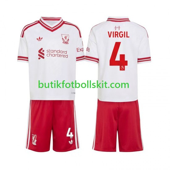 Liverpool Virgil van Dijk 4 Barn Borta Matchtröja 2026/27 Kortärmad