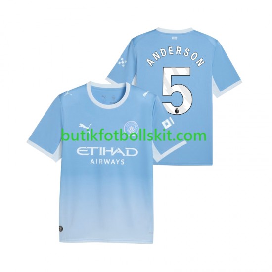 Manchester City Elliot Anderson 5 Män Hemma Matchtröja 2026/27 Kortärmad