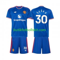 Manchester United Benjamin Sesko 30 Barn Borta Matchtröja 2026/27 Kortärmad