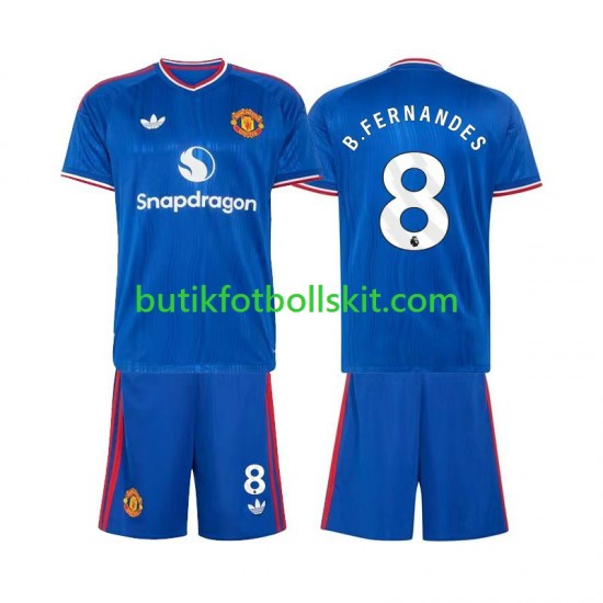 Manchester United Bruno Fernandes 8 Barn Borta Matchtröja 2026/27 Kortärmad