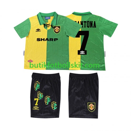 Manchester United CANTONA 7 1992 1994 Retro Barn Tredje Matchtröja Kortärmad