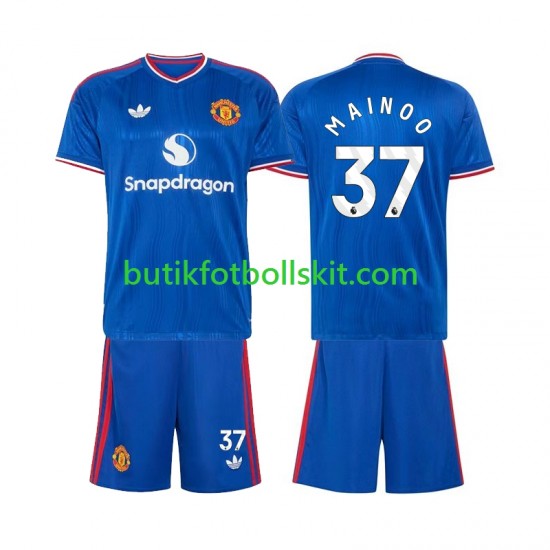 Manchester United Kobbie Mainoo 37 Barn Borta Matchtröja 2026/27 Kortärmad