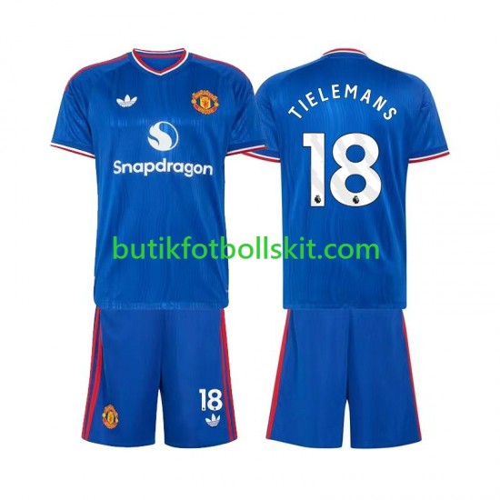 Manchester United Youri Tielemans 18 Barn Borta Matchtröja 2026/27 Kortärmad