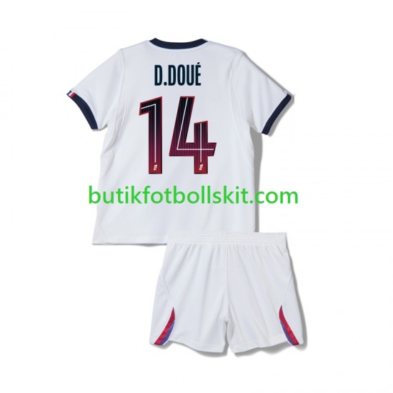 Paris Saint-Germain Desire Doue 14 Barn Borta Matchtröja 2026/27 Kortärmad