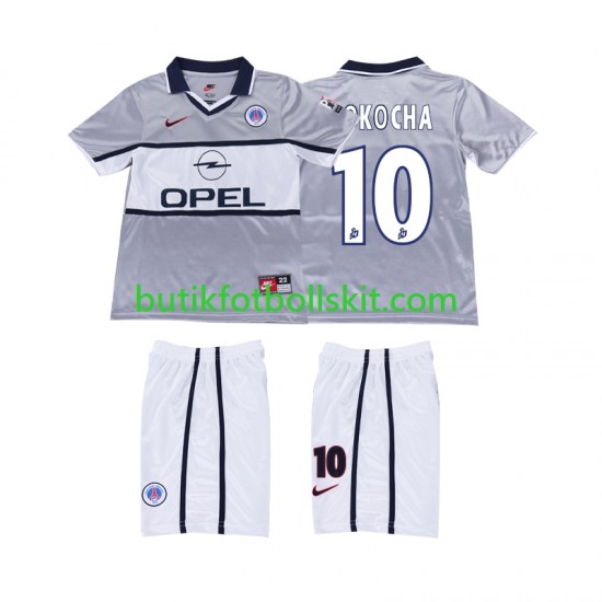 Paris Saint-Germain OKOCHA 10 2000 2001 Retro Barn Borta Matchtröja Kortärmad