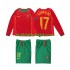 Portugal Cristiano Ronaldo 17 Retro Barn Hemma Matchtröja 2004 Långärmad