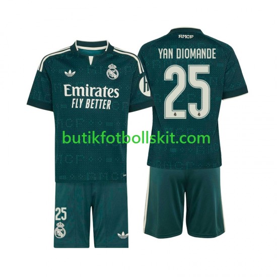 Real Madrid Yan Diomande 25 Barn Borta Matchtröja 2026/27 Kortärmad