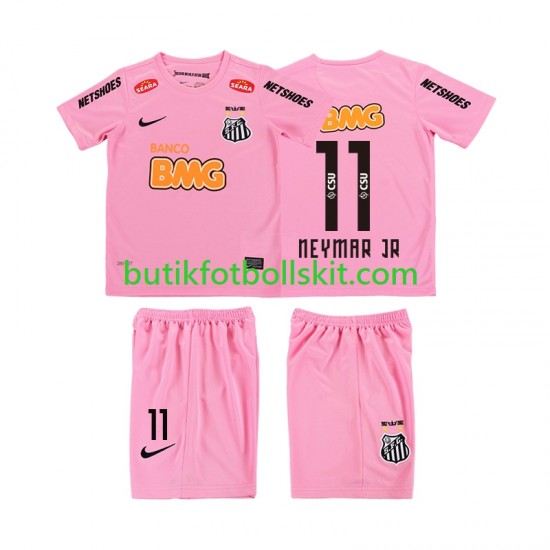 Santos Neymar JR 11 2012 2013 Retro Barn Fjärdes Matchtröja Kortärmad