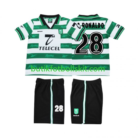 Sporting Lissabon Cristiano Ronaldo 28 2000 Retro Barn Hemma Matchtröja 1999 Kortärmad