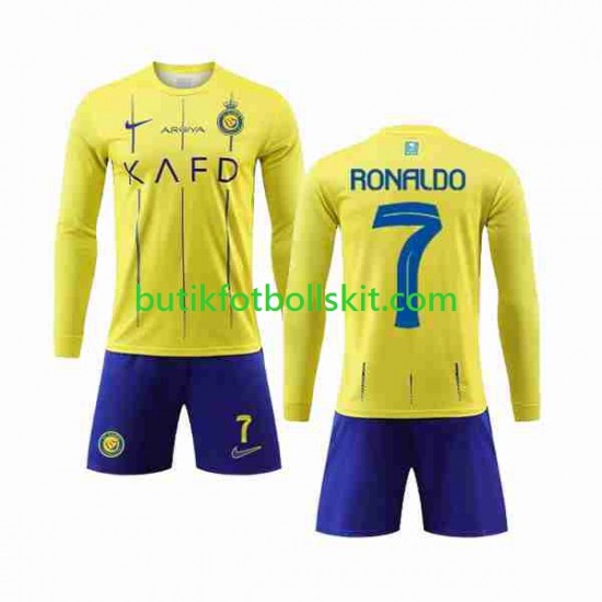 Al-Nassr Cristiano Ronaldo 7 Barn Hemma Matchtröja 2023/24 Långärmad