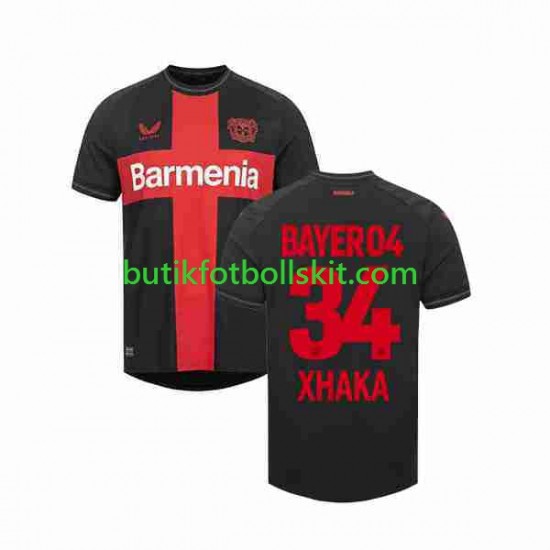 Bayer 04 Leverkusen Granit Xhaka 34 Män Hemma Matchtröja 2023/24 Kortärmad