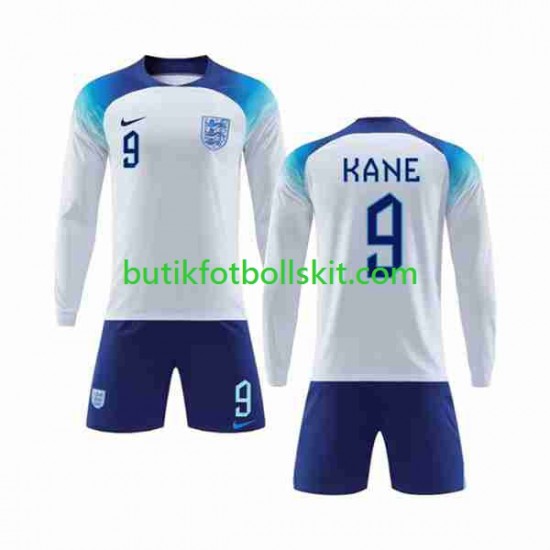 England Kane 9 Barn Hemma Matchtröja World Cup 2022 Långärmad