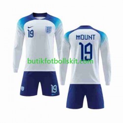England Mount 19 Barn Hemma Matchtröja World Cup 2022 Långärmad