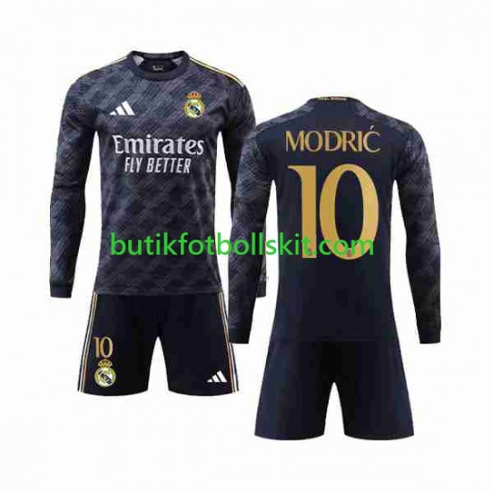 Real Madrid Modrić Luka 10 Barn Borta Matchtröja 2023/24 Långärmad