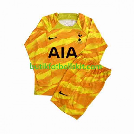 Tottenham Hotspur Orangecolor Målvakt Barn Borta Matchtröja 2023/24 Långärmad