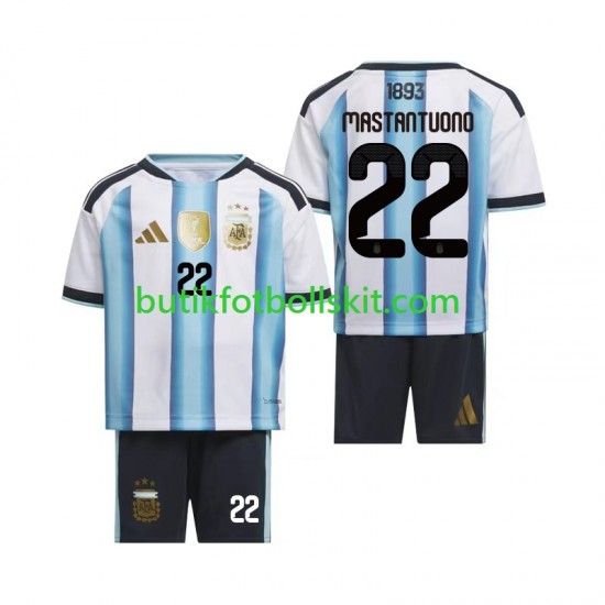 Argentina Franco Mastantuono 22 Barn Hemma Matchtröja World Cup 2026 Kortärmad