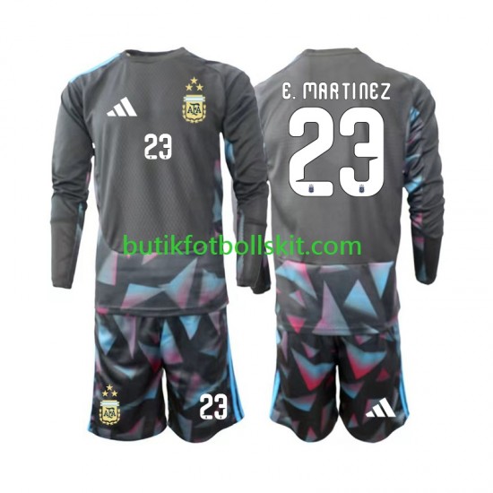 Argentina Emiliano Martinez 23 Målvakt Barn Hemma Matchtröja World Cup 2026 Långärmad