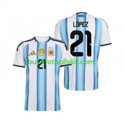 Argentina Jose Manuel Lopez 21 Män Hemma Matchtröja World Cup 2026 Kortärmad