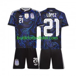 Argentina Jose Manuel Lopez 21 Barn Borta Matchtröja World Cup 2026 Kortärmad