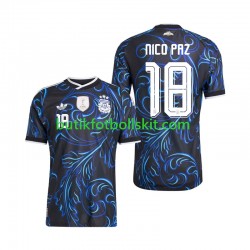 Argentina Nico Paz 18 Män Borta Matchtröja World Cup 2026 Kortärmad