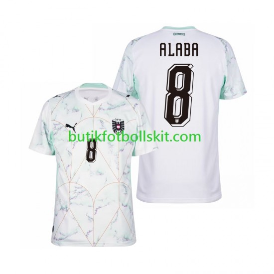Österrike David Alaba 8 Män Borta Matchtröja World Cup 2026 Kortärmad