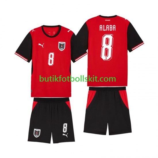 Österrike David Alaba 8 Barn Hemma Matchtröja World Cup 2026 Kortärmad