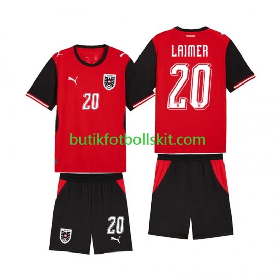 Österrike Konrad Laimer 20 Barn Hemma Matchtröja World Cup 2026 Kortärmad