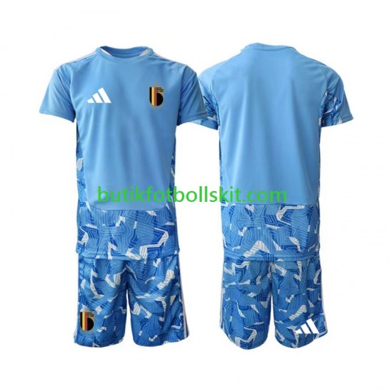 Belgien Målvakt Barn Hemma Matchtröja World Cup 2026 Kortärmad