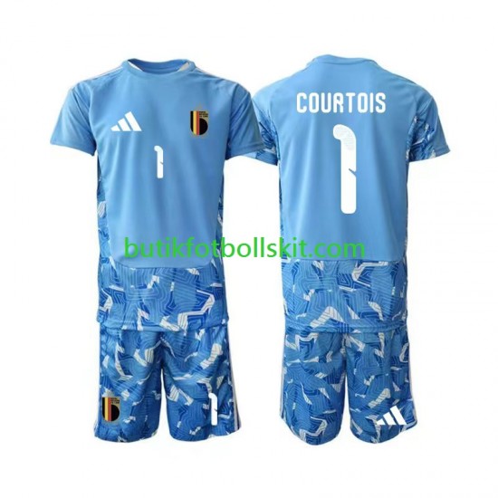 Belgien Thibaut Courtois 1 Målvakt Barn Hemma Matchtröja World Cup 2026 Kortärmad