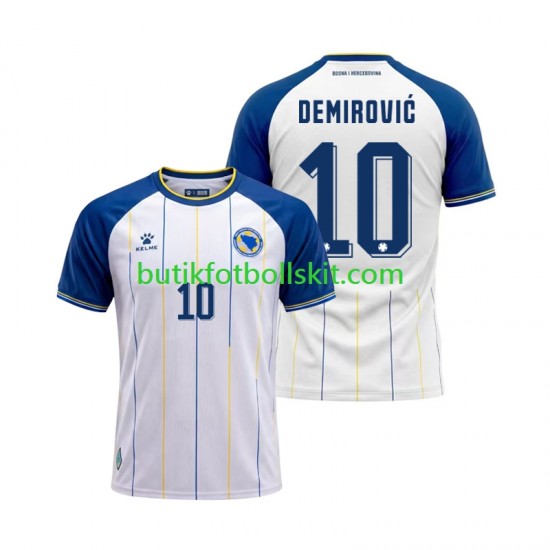Bosnien Hercegovina Ermedin Demirovic 10 Män Borta Matchtröja World Cup 2026 Kortärmad