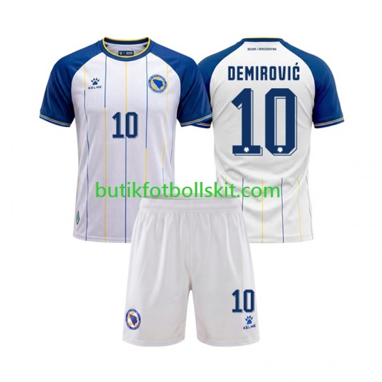 Bosnien Hercegovina Ermedin Demirovic 10 Barn Borta Matchtröja World Cup 2026 Kortärmad
