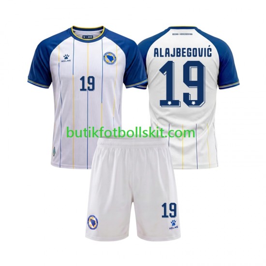 Bosnien Hercegovina Kerim Alajbegovic 19 Barn Borta Matchtröja World Cup 2026 Kortärmad