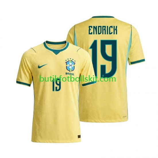 Brasilien Endrick 19 Män Hemma Matchtröja World Cup 2026 Kortärmad