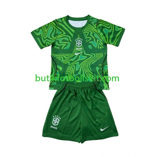 Brasilien Målvakt Barn Borta Matchtröja World Cup 2026 Kortärmad