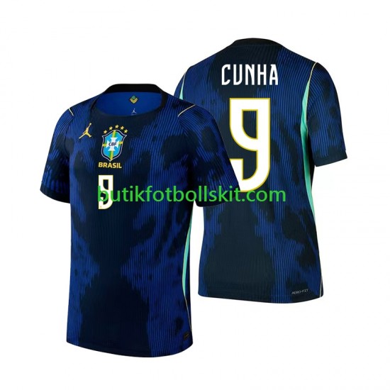 Brasilien Matheus Cunha 9 Män Borta Matchtröja World Cup 2026 Kortärmad