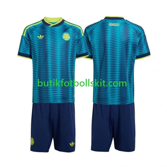 Colombia Barn Borta Matchtröja World Cup 2026 Kortärmad