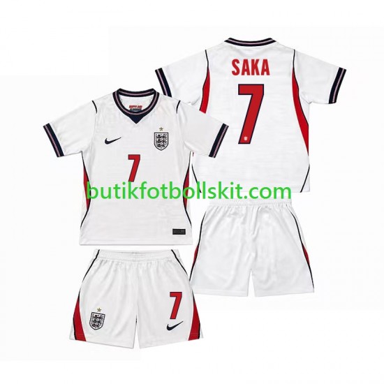 England Bukayo Saka 7 Barn Hemma Matchtröja World Cup 2026 Kortärmad