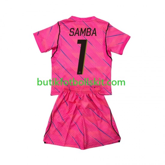 Frankrike Brice Samba 1 Målvakt Barn Borta Matchtröja World Cup 2026 Kortärmad