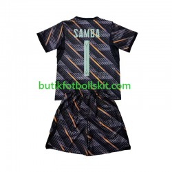 Frankrike Brice Samba 1 Målvakt Barn Hemma Matchtröja World Cup 2026 Kortärmad