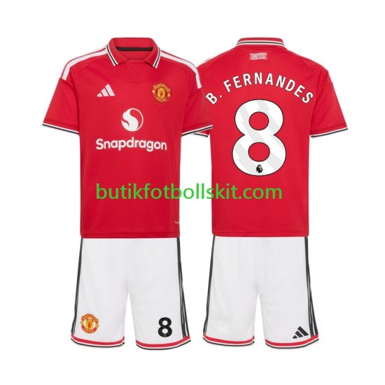 Manchester United Bruno Fernandes 8 Barn Hemma Matchtröja 2026/27 Kortärmad