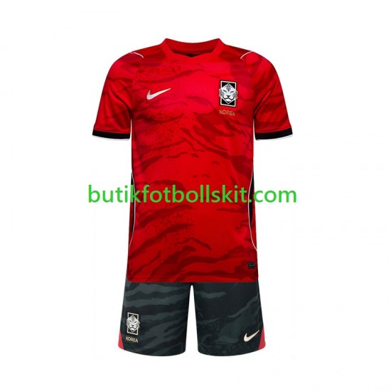 Sydkorea Barn Hemma Matchtröja World Cup 2026 Kortärmad