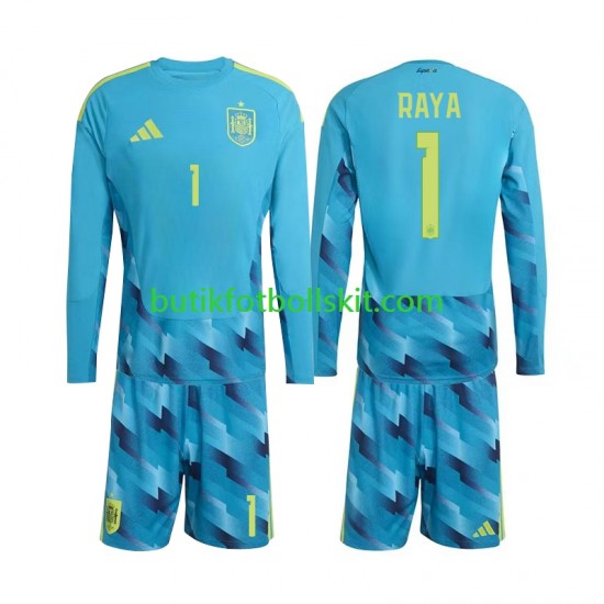 Spanien David Raya 1 Målvakt Barn Hemma Matchtröja World Cup 2026 Långärmad